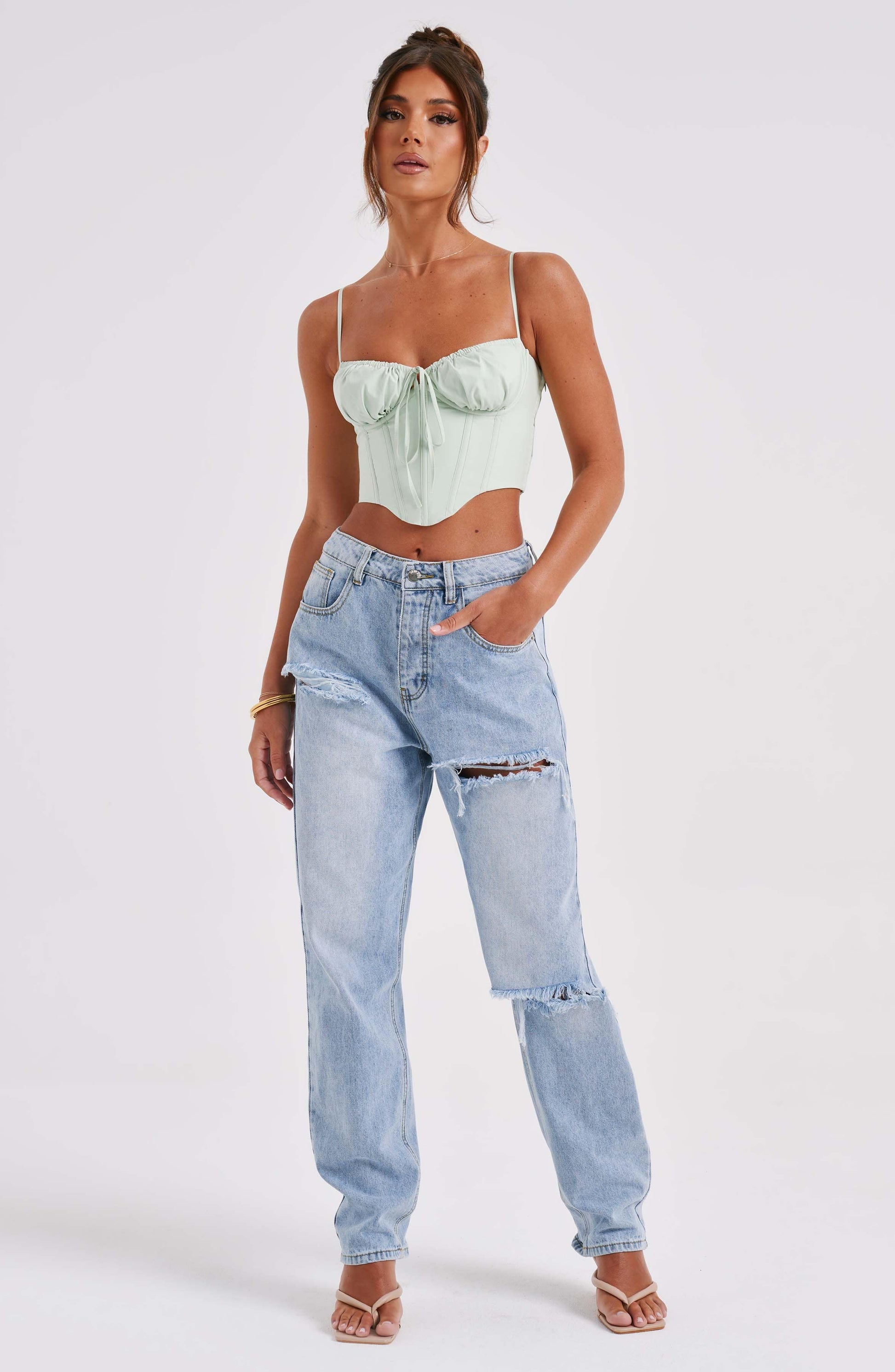Corset Donna Sagge Verde