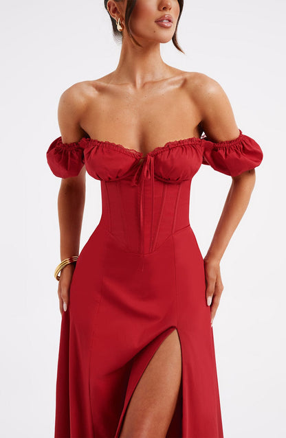 Abito Midi Rosso