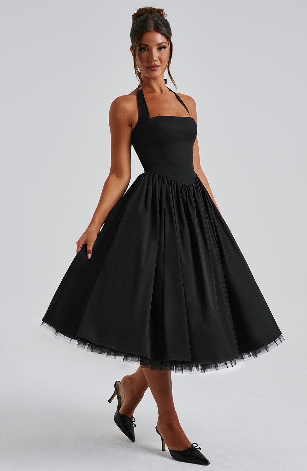 Abito Midi Elegante Nero