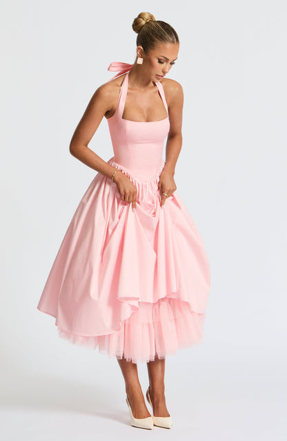 Vestito Cressida Midi Rosa