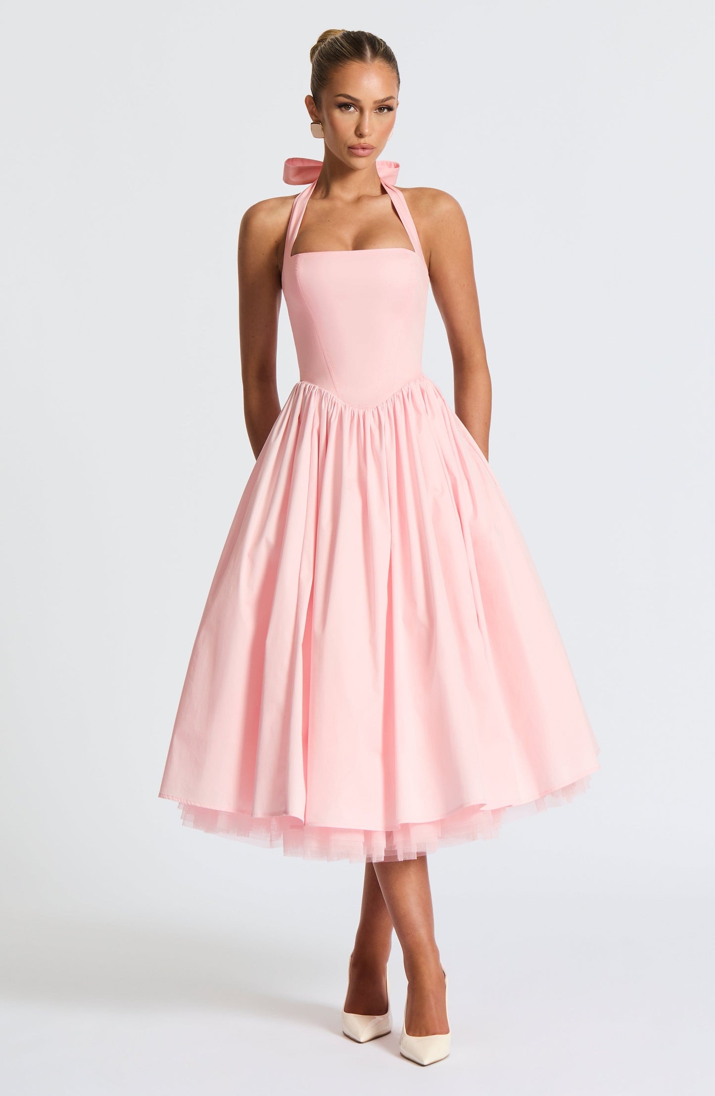 Vestito Cressida Midi Rosa