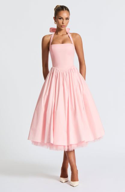 Vestito Cressida Midi Rosa