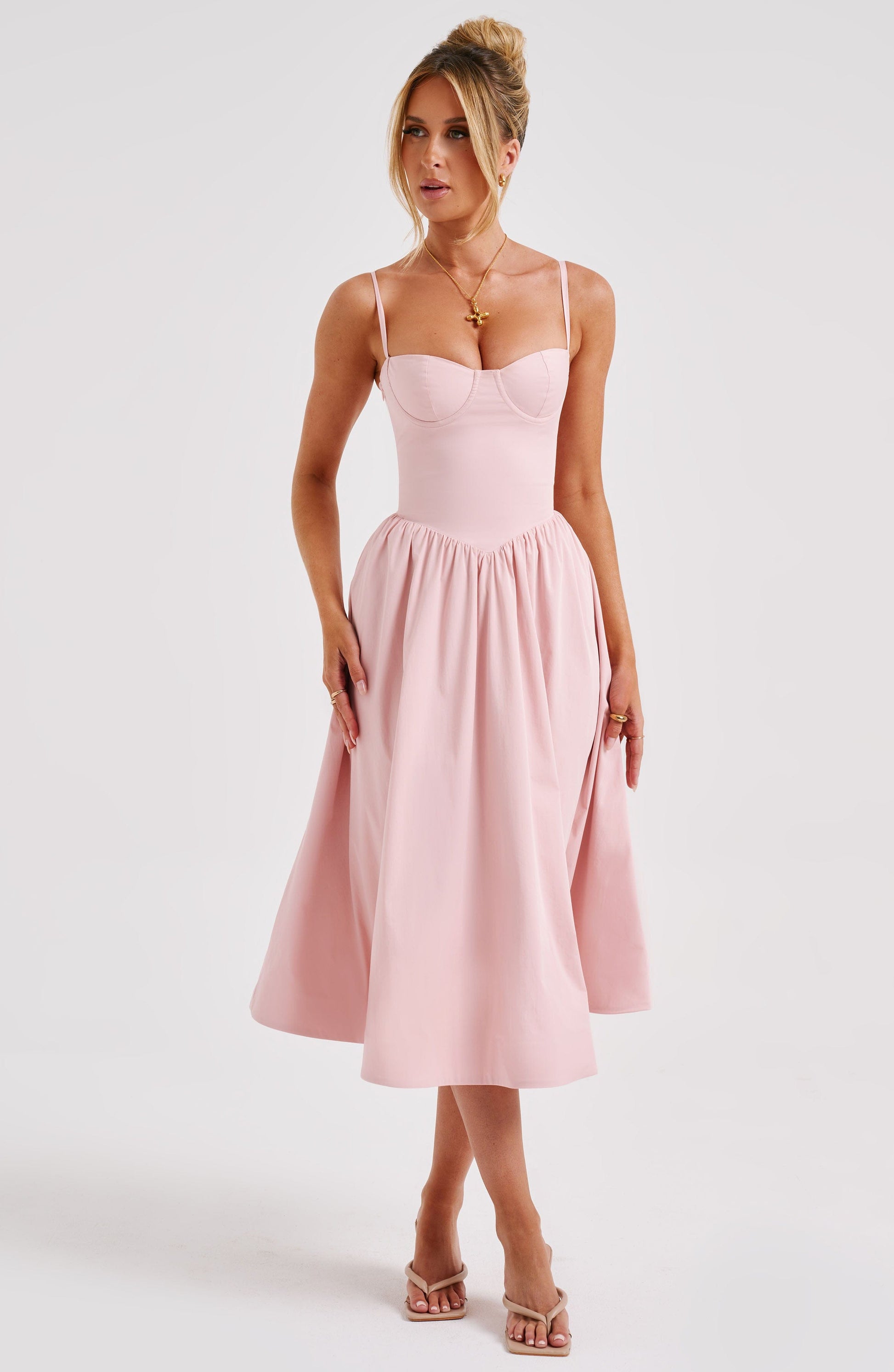 Vestito Midi Rosa