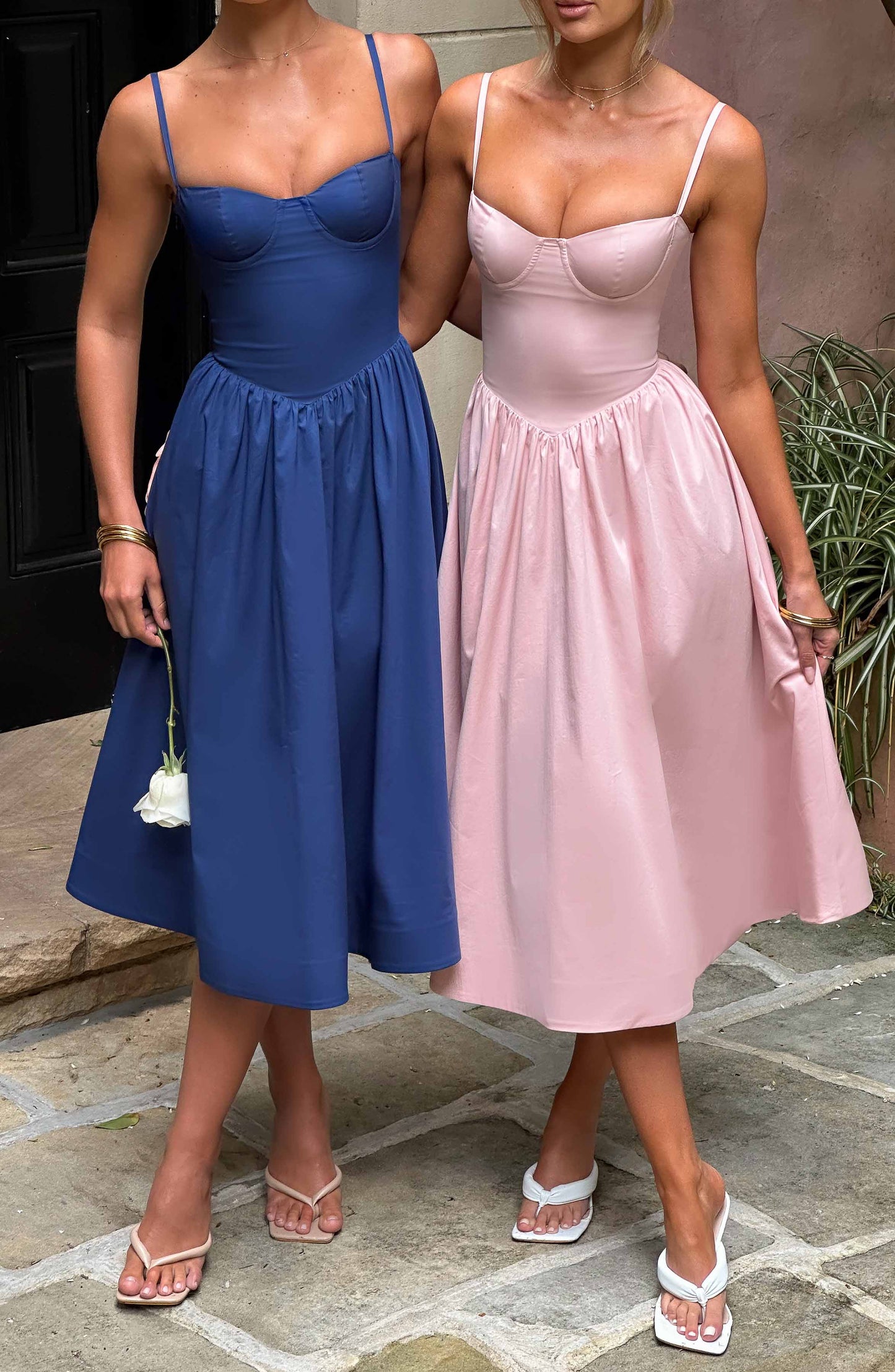 Vestito Midi Rosa