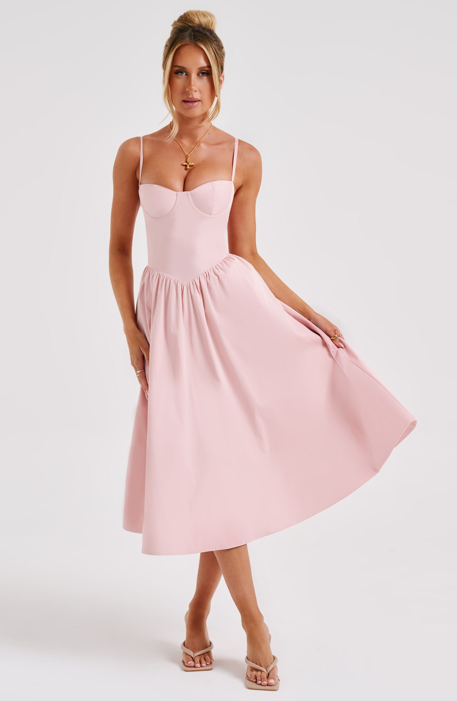 Vestito Midi Rosa