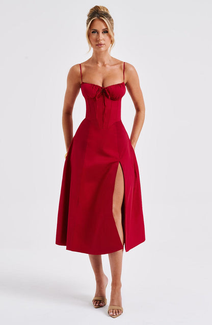 Abito midi Deanna - Rosso
