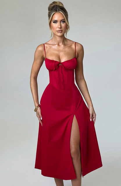 Abito midi Deanna - Rosso