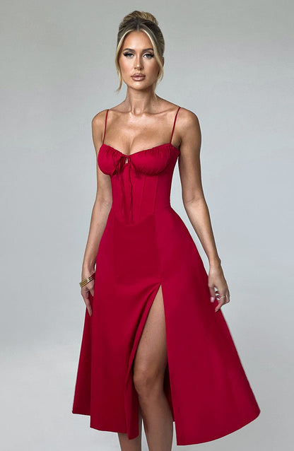 Abito midi Deanna - Rosso