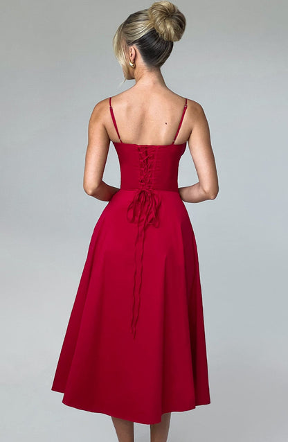 Abito midi Deanna - Rosso