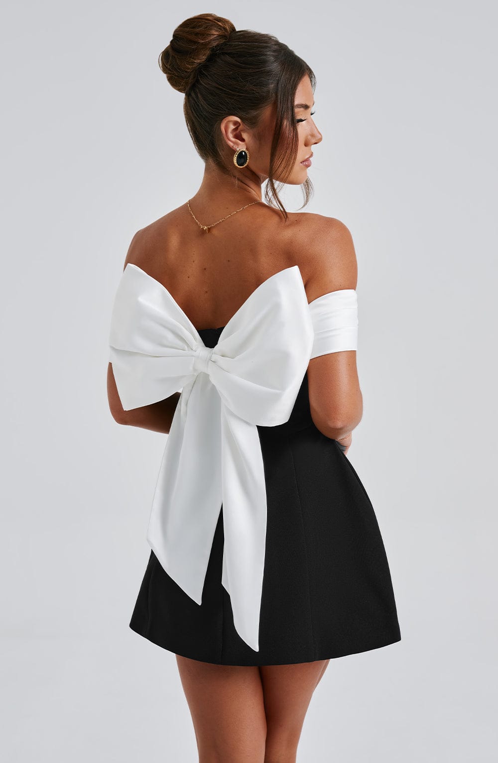 Abito da donna Delta mini nero/bianco