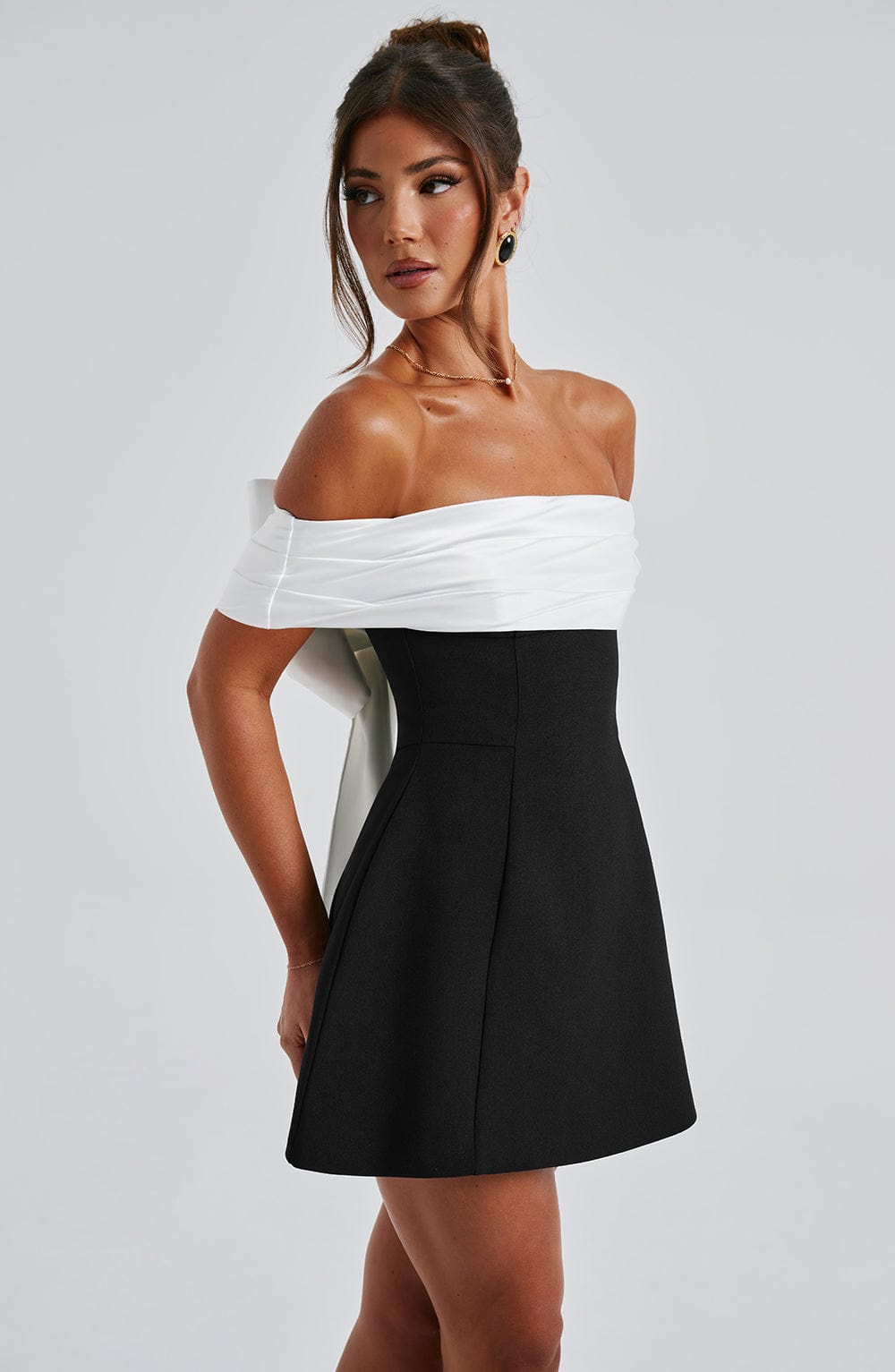Abito da donna Delta mini nero/bianco