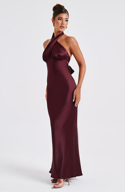 Abito Maxi Burgundy