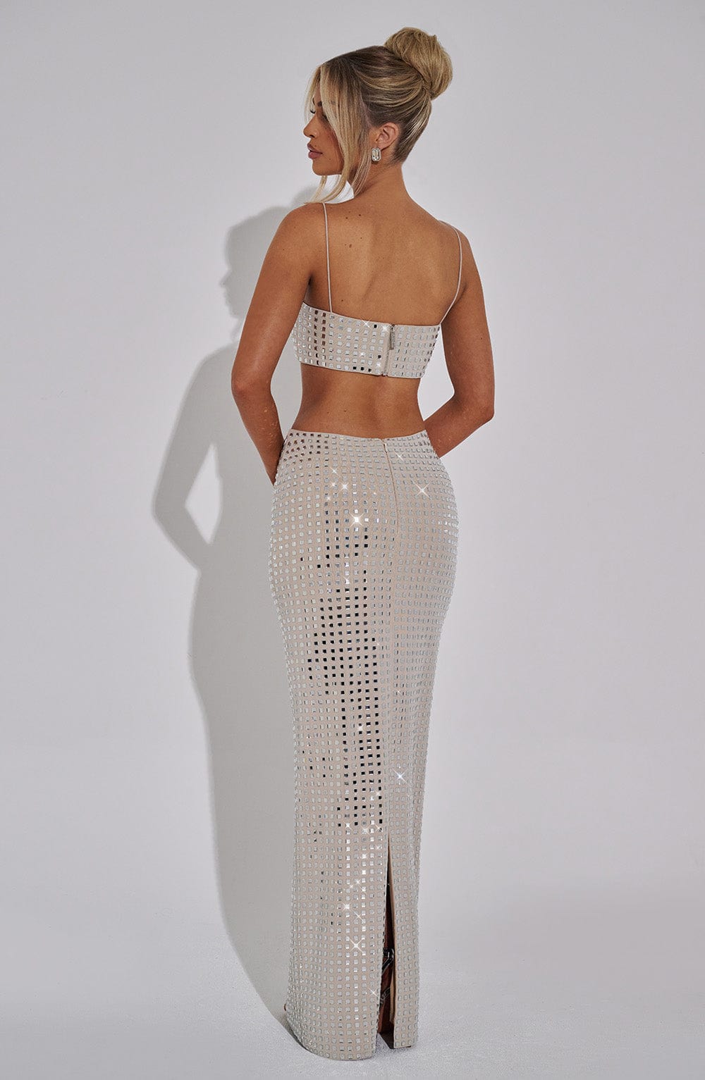 Gonna Maxi in Pelle Sintetica - Colore Beige