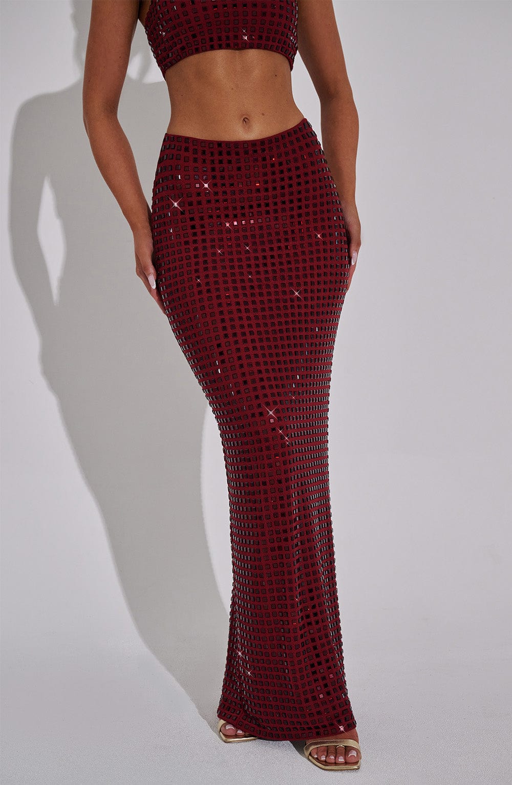 Gonna Maxi in Vino Rosso