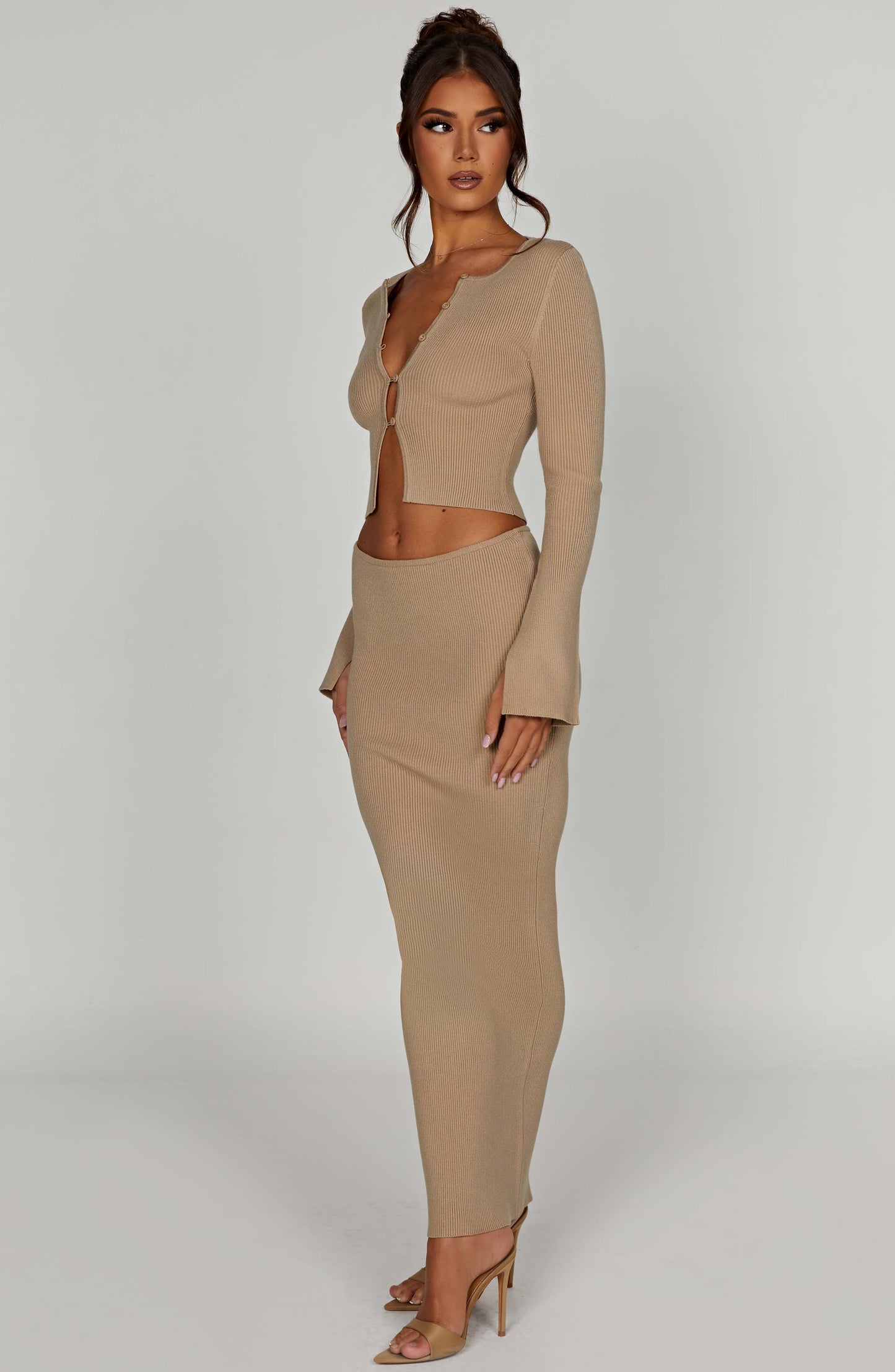 Gonna Maxi Beige Donna