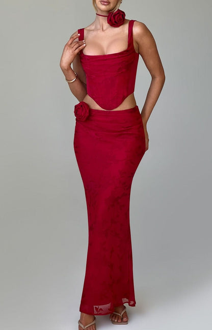 Gonna Elizabeth Maxi Rossa