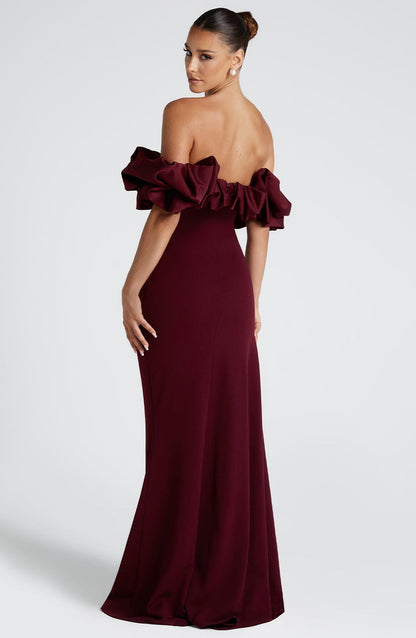 Abito Maxi Elsie Cherry Lacquer