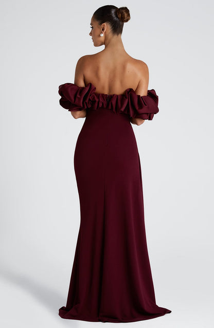Abito Maxi Elsie Cherry Lacquer