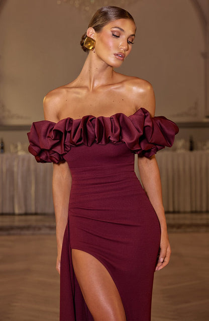 Abito Maxi Elsie Cherry Lacquer