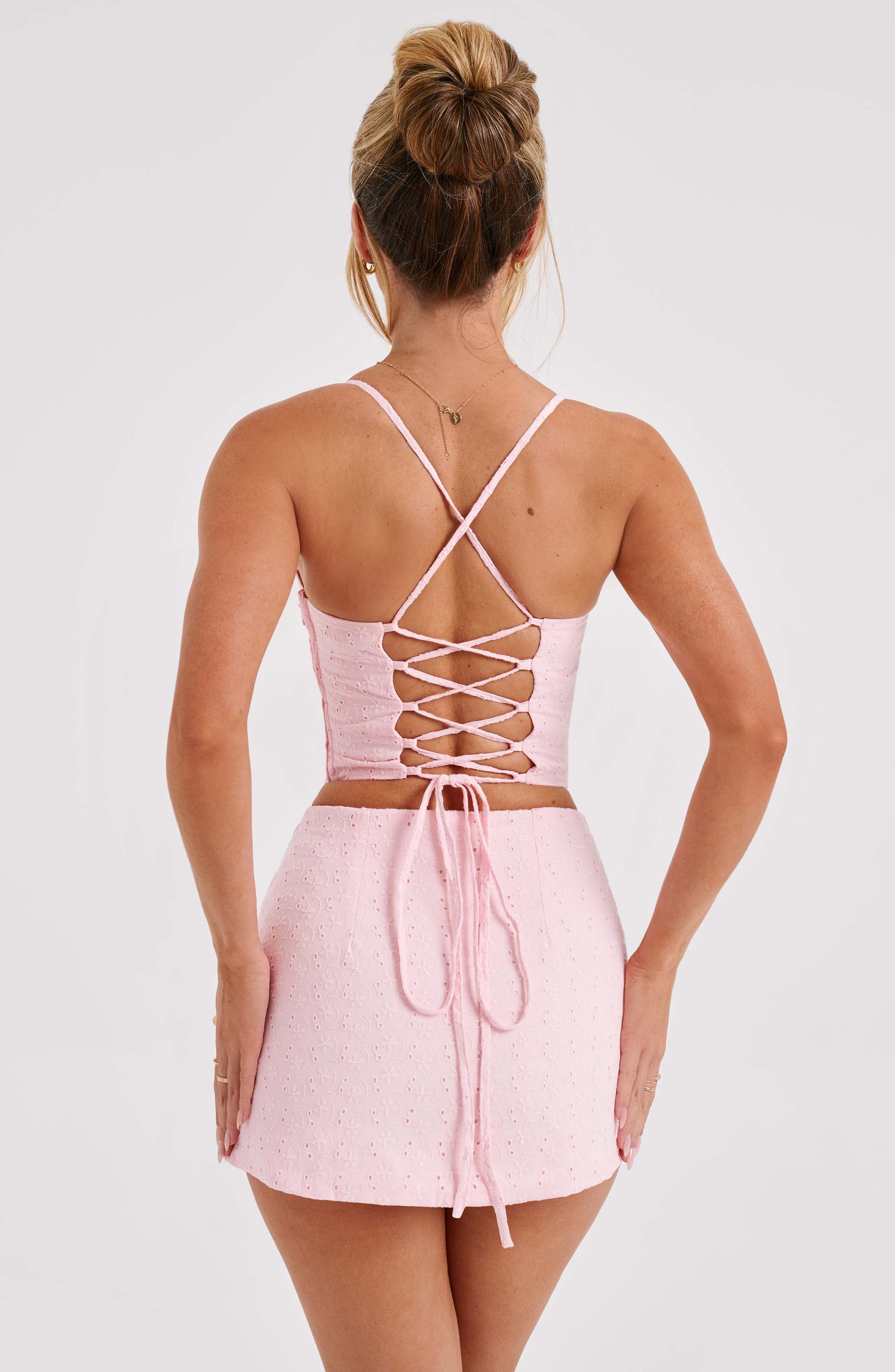 Corset Rosa in Broderie Anglaise