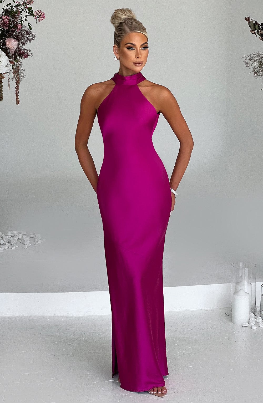 Vestito Maxi Rosa Caldo