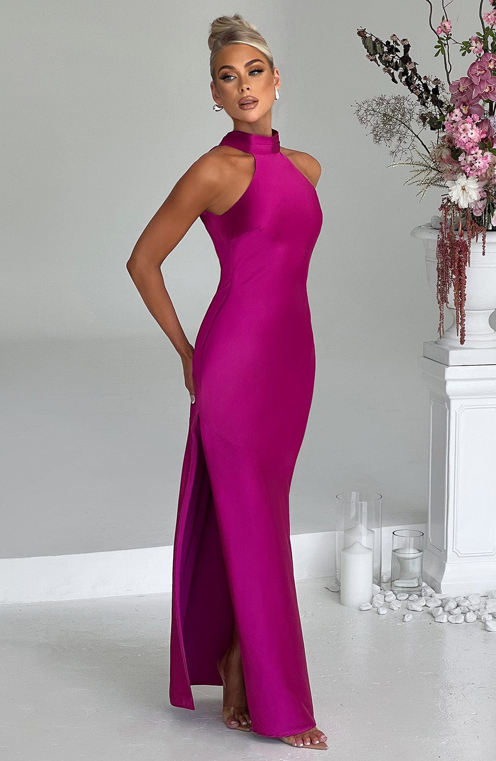 Vestito Maxi Rosa Caldo