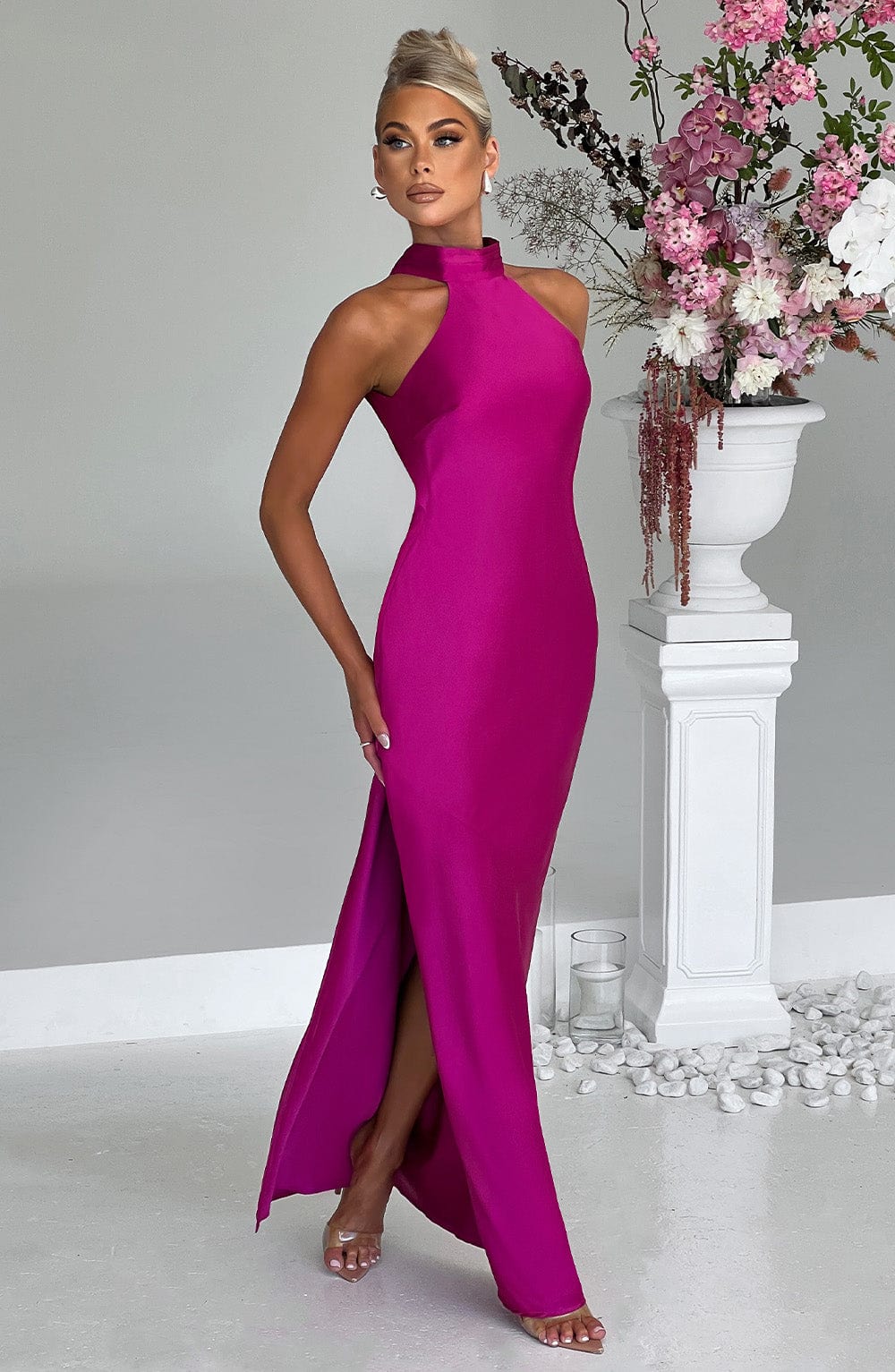 Vestito Maxi Rosa Caldo
