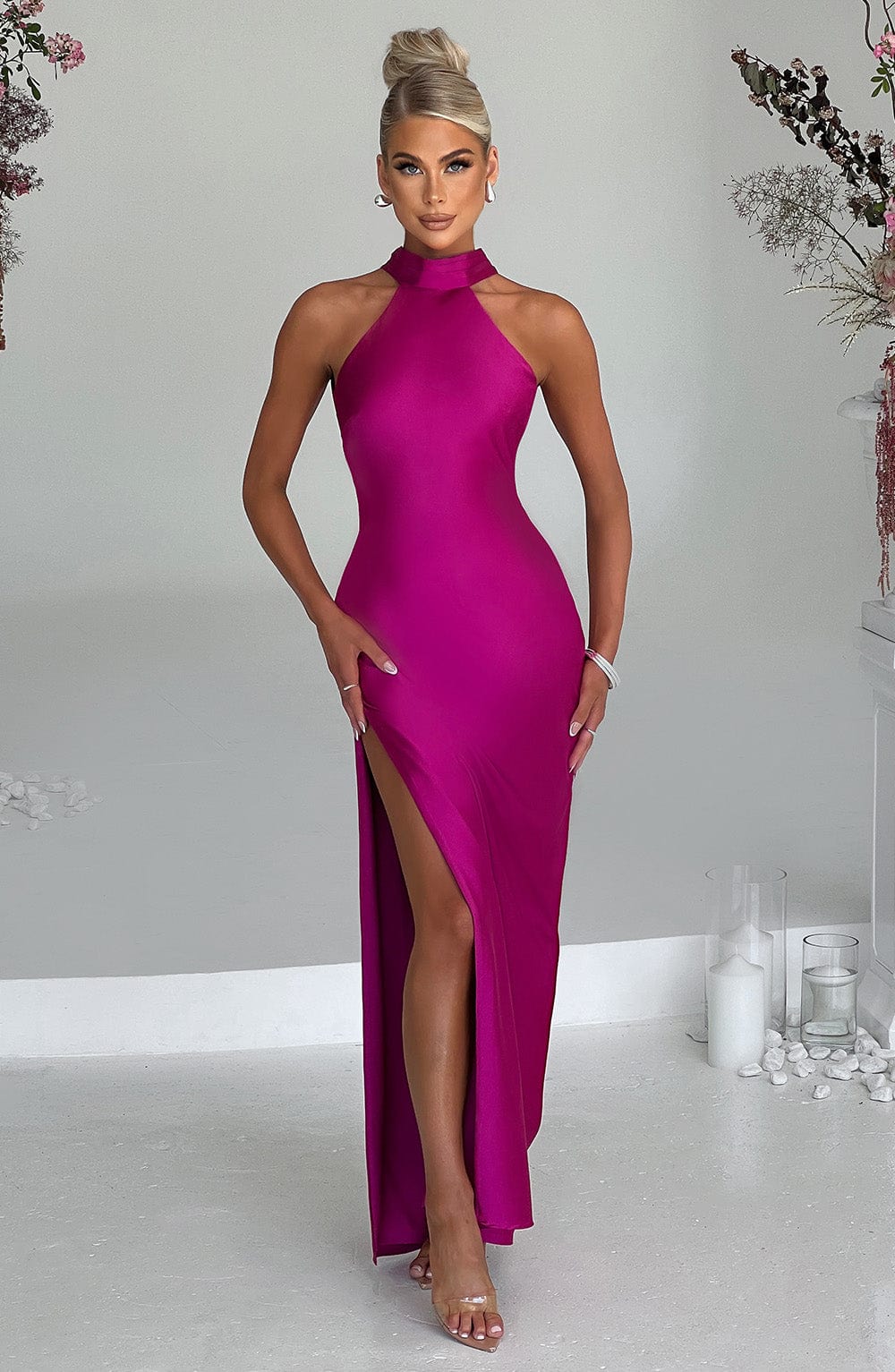 Vestito Maxi Rosa Caldo