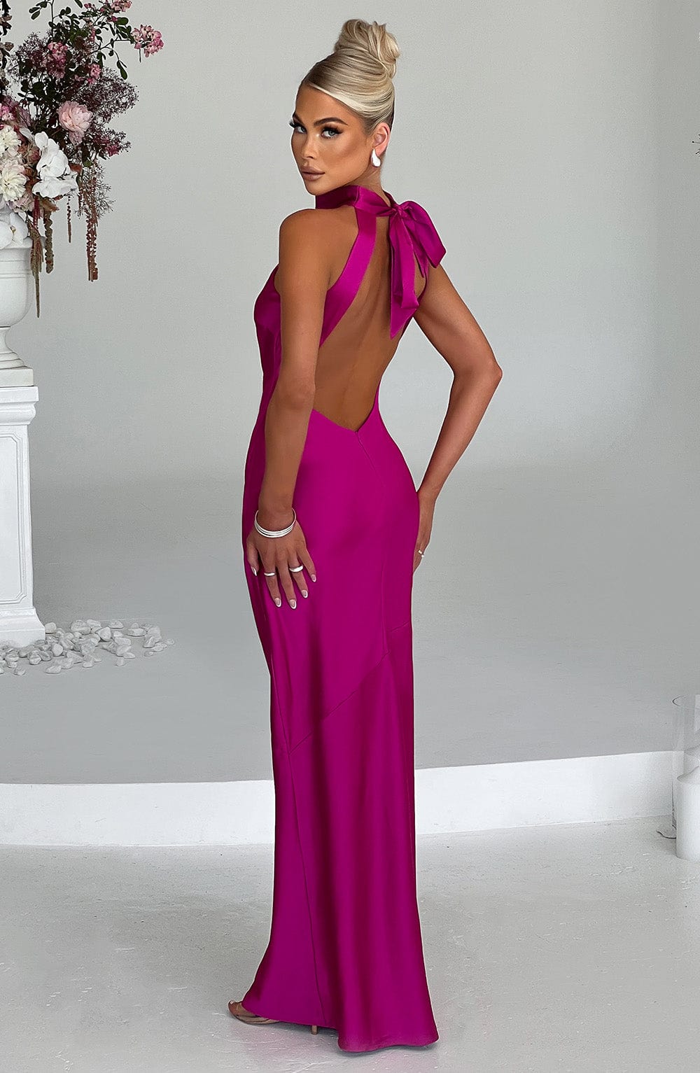 Vestito Maxi Rosa Caldo