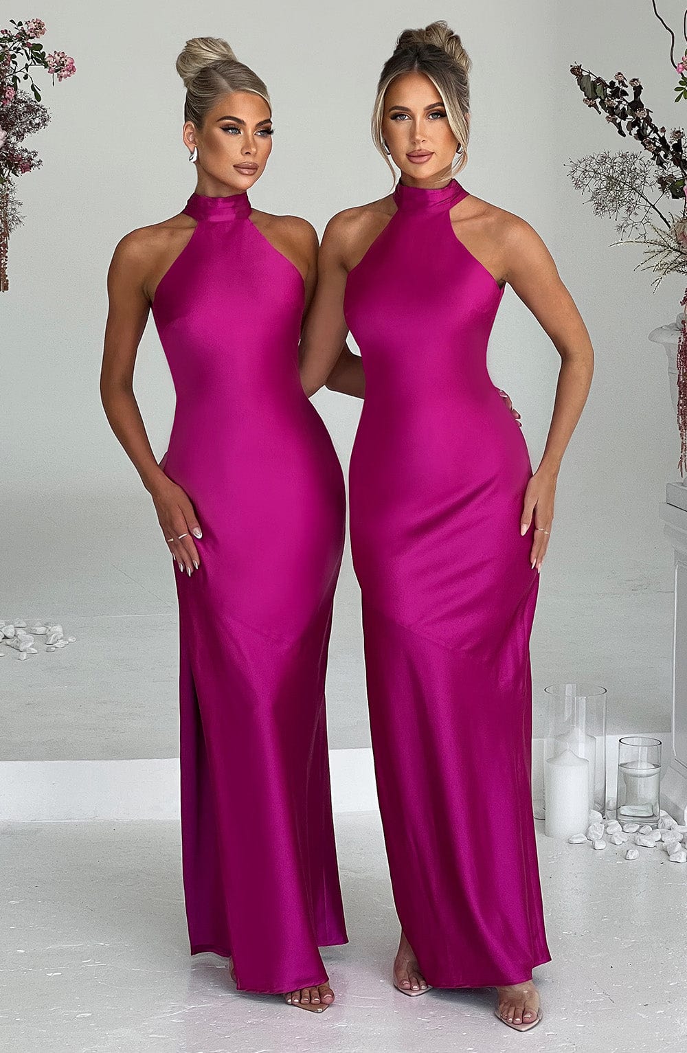 Vestito Maxi Rosa Caldo