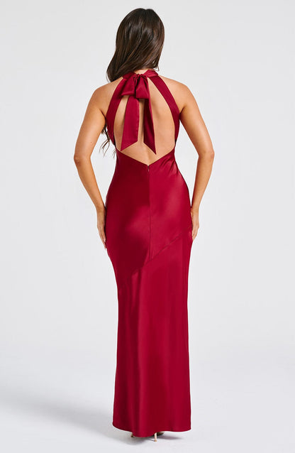 Vestito Etta Maxi Vino Donna