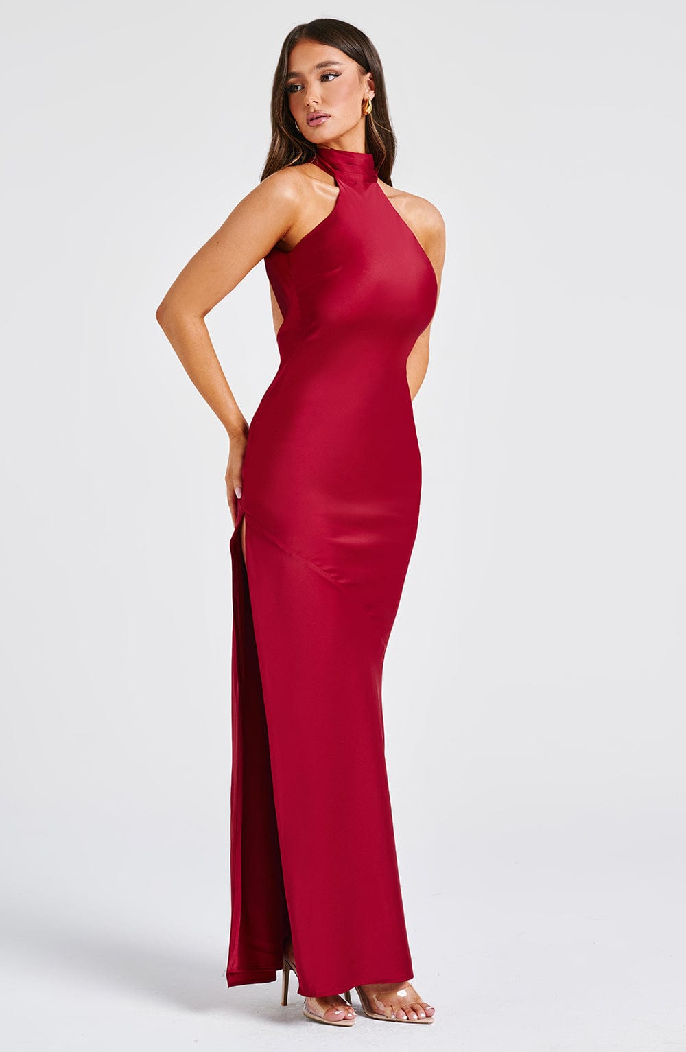 Vestito Etta Maxi Vino Donna