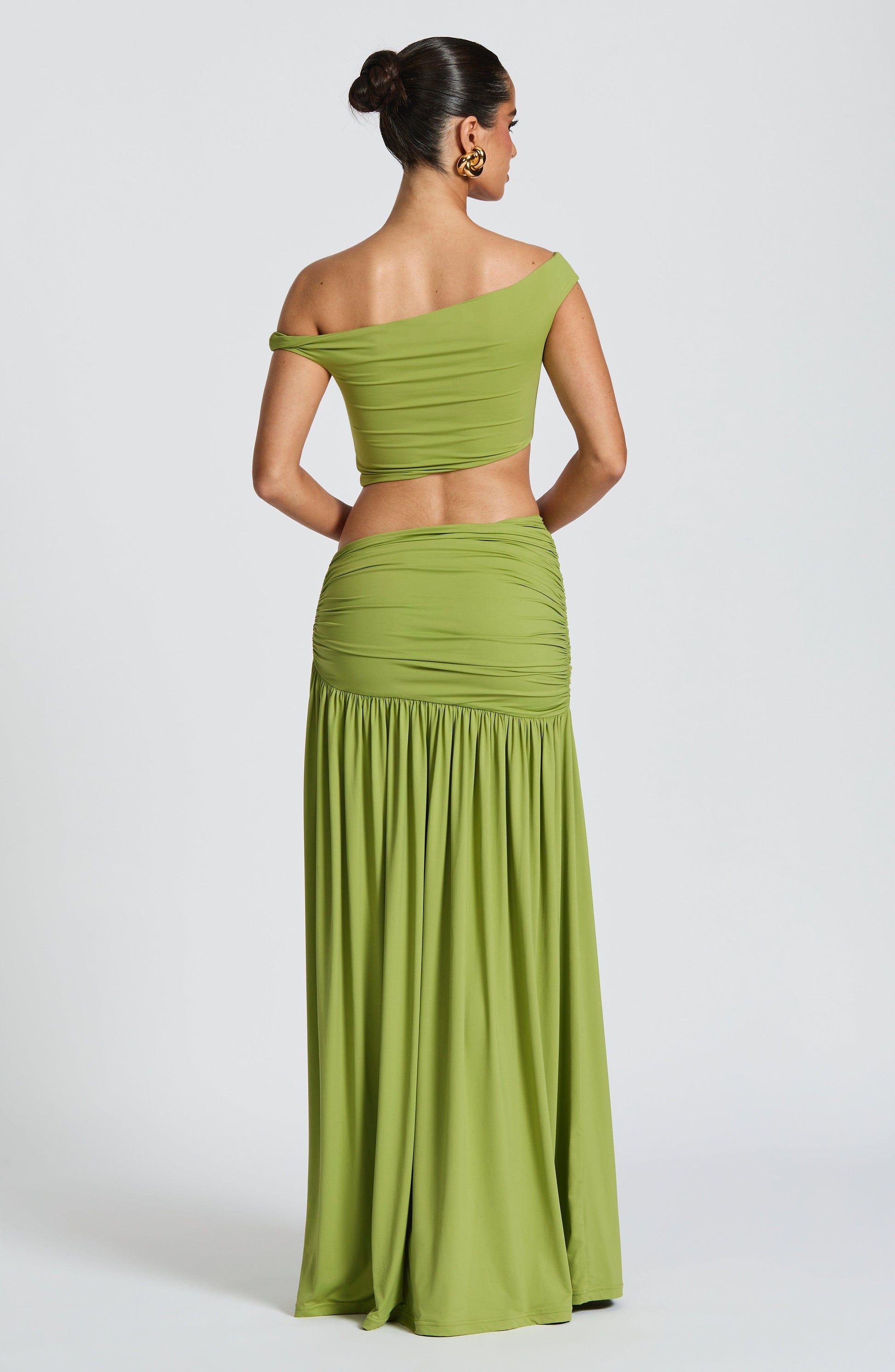 Top Eva Olive Asimmetrico