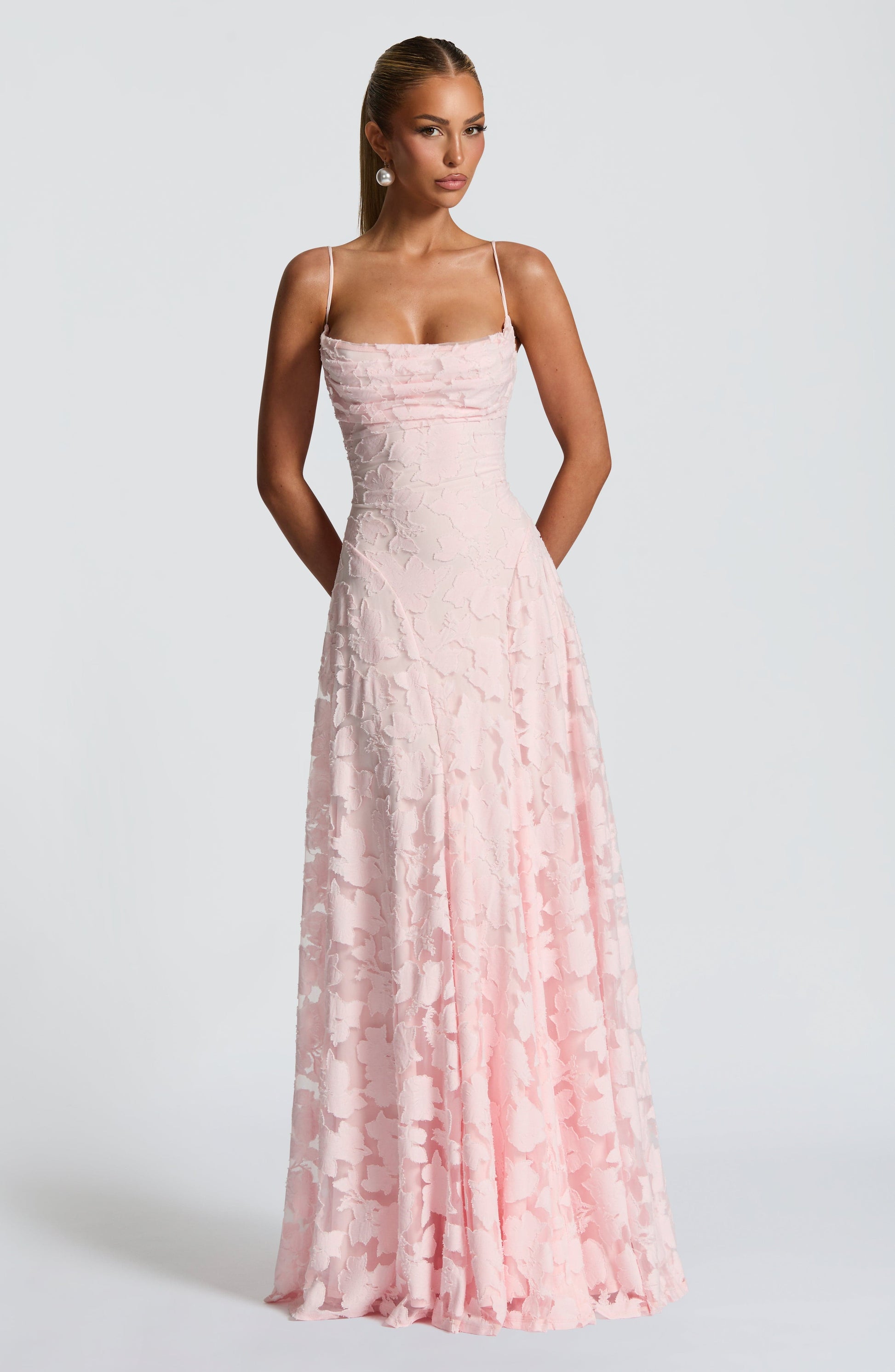 Abito Maxi Rosa Chic