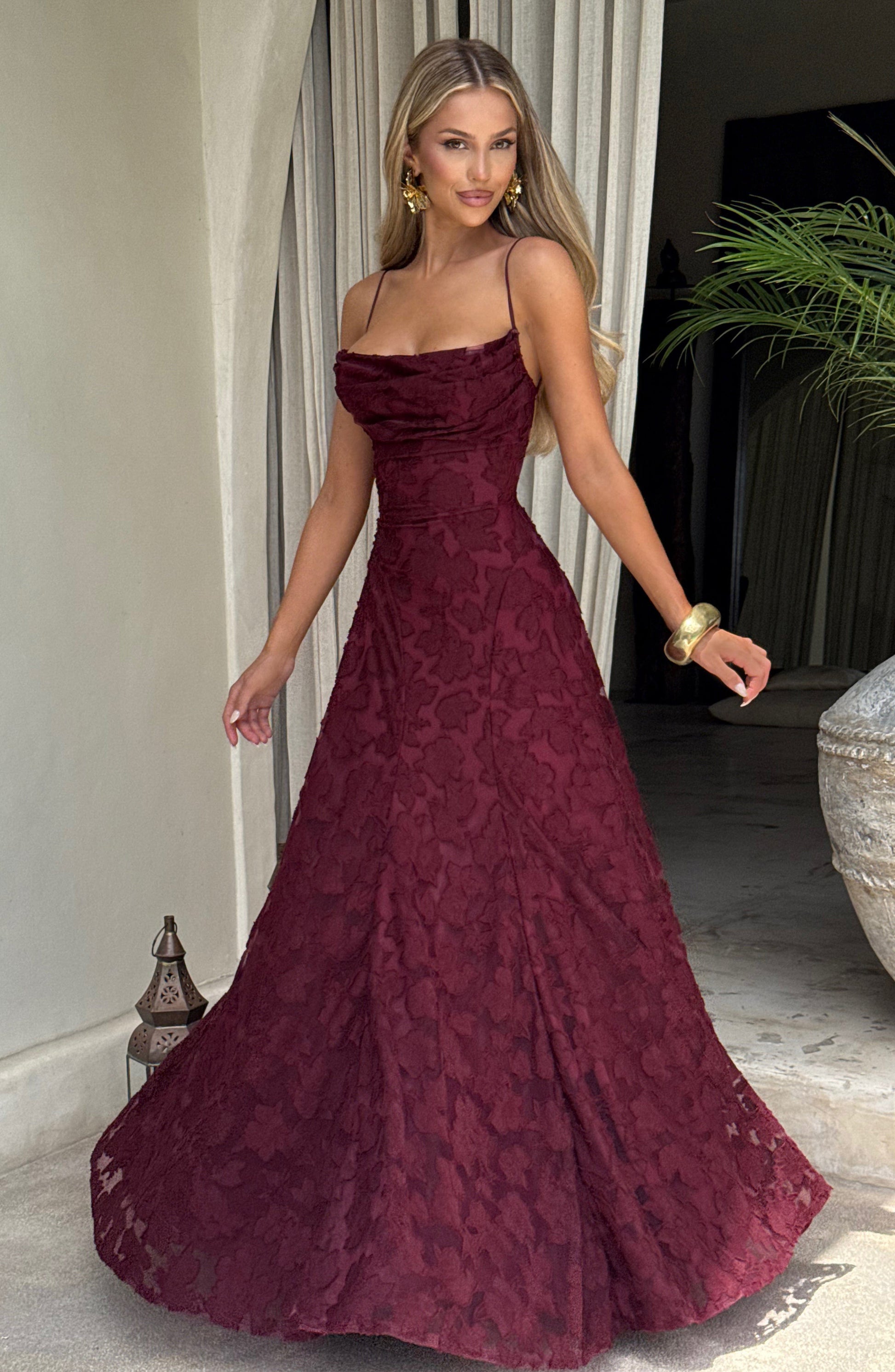 Abito Maxi Cherry Lacquer