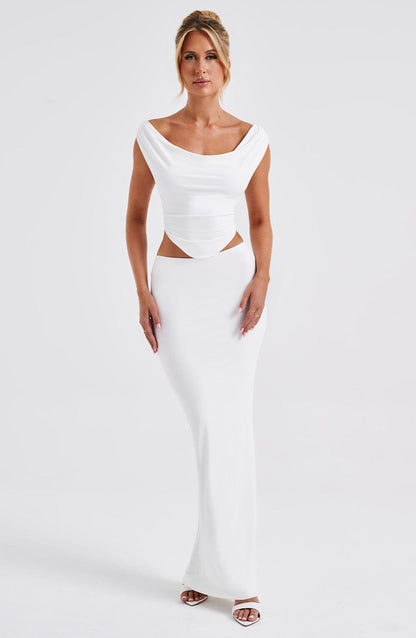 Top da donna bianco Franziska - Moda Babyboo