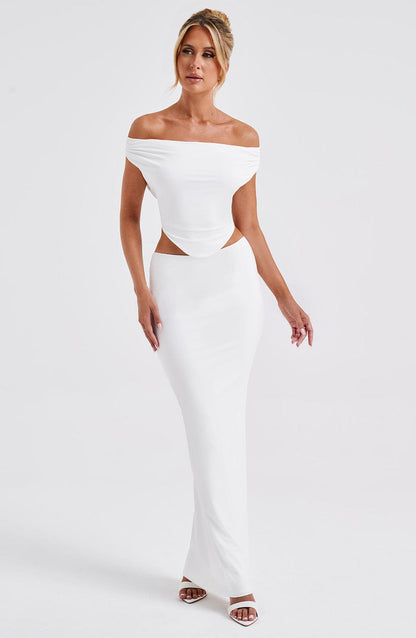 Top da donna bianco Franziska - Moda Babyboo