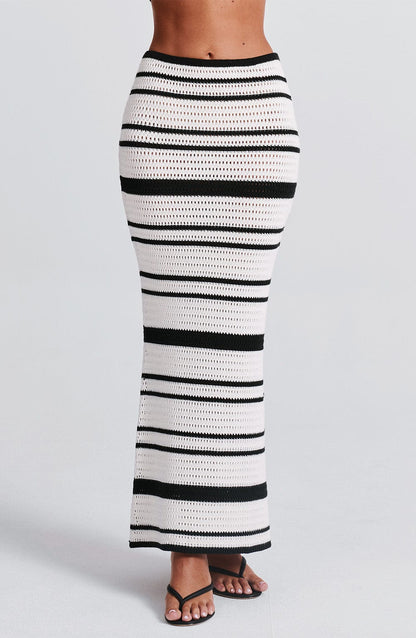 Gonna Maxi Georgia Nero/Bianco