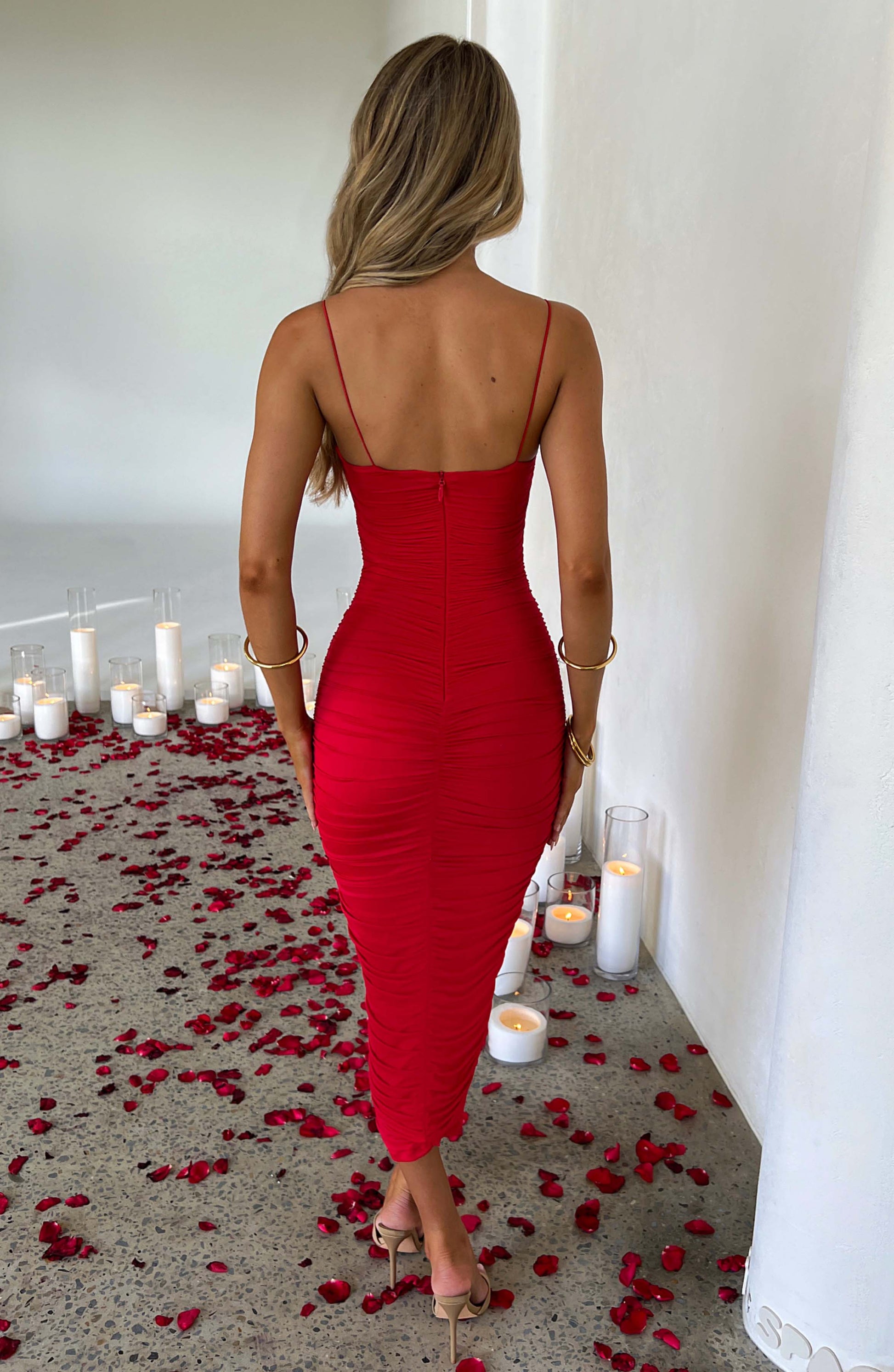 Abito lungo Haven rosso