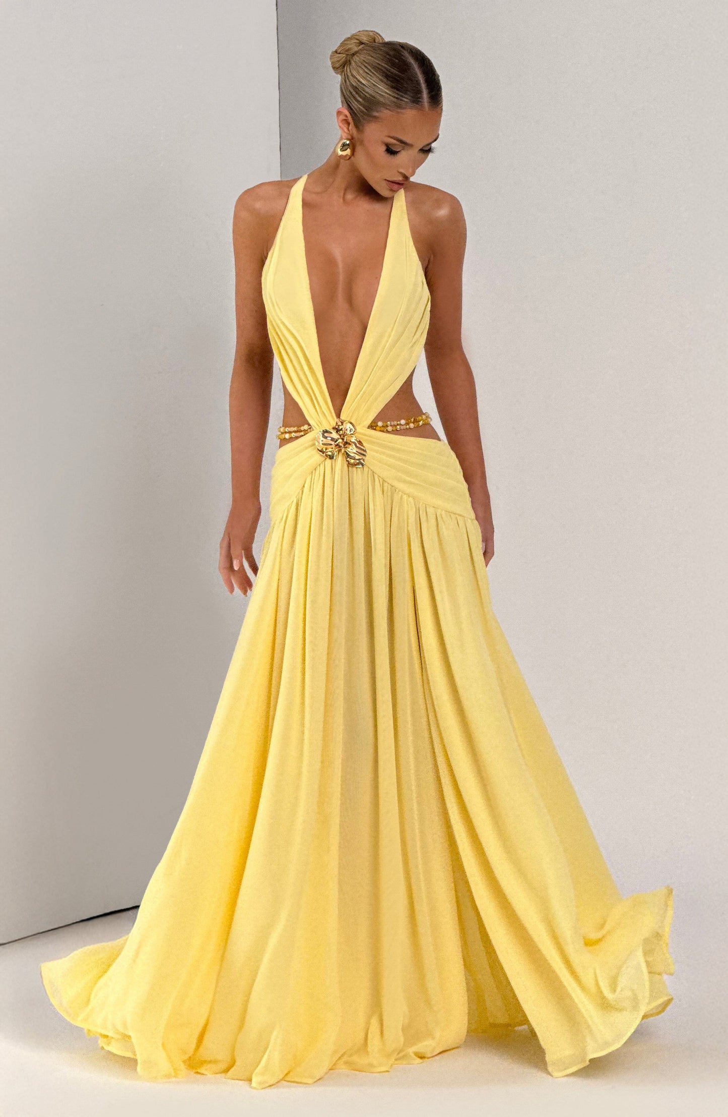 Essenza Maxi Dress - Lemon