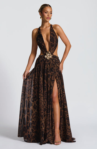 Essenza Maxi Dress - Leopard Print