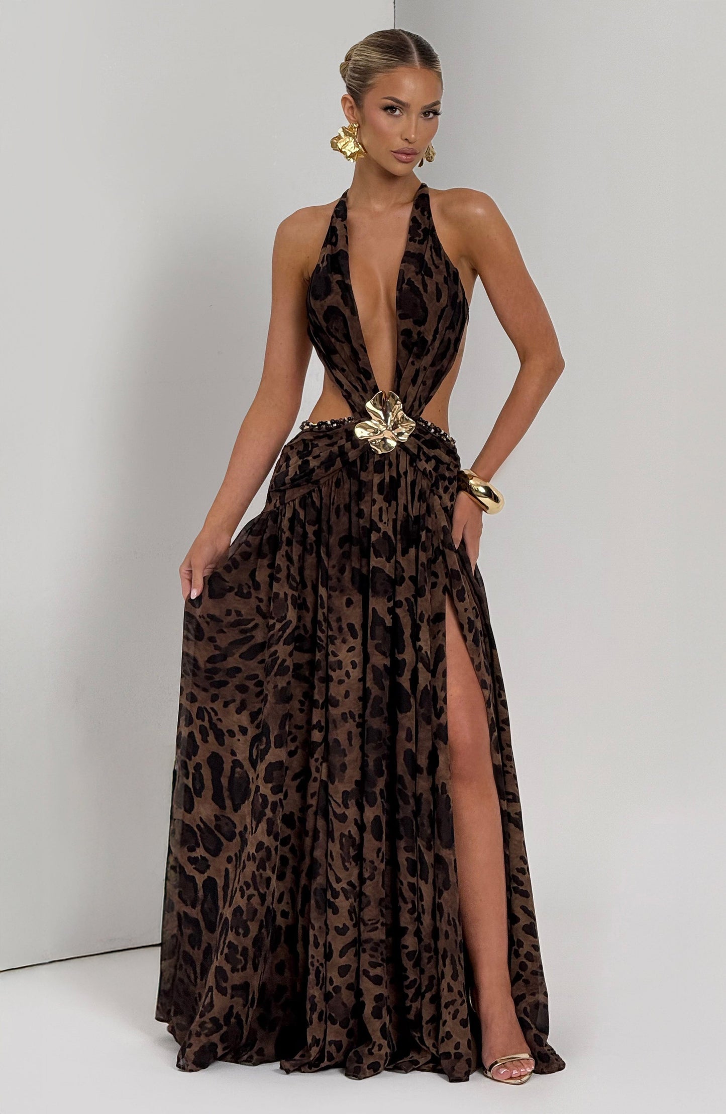 Essenza Maxi Dress - Leopard Print