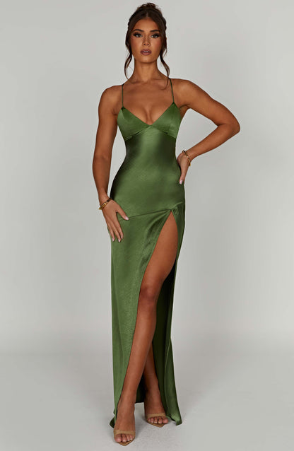 Abito Maxi Isobel - Design Esclusivo in Verde