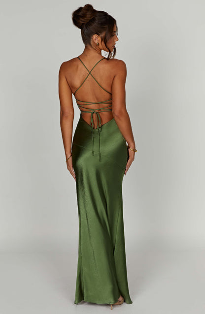 Abito Maxi Isobel - Design Esclusivo in Verde