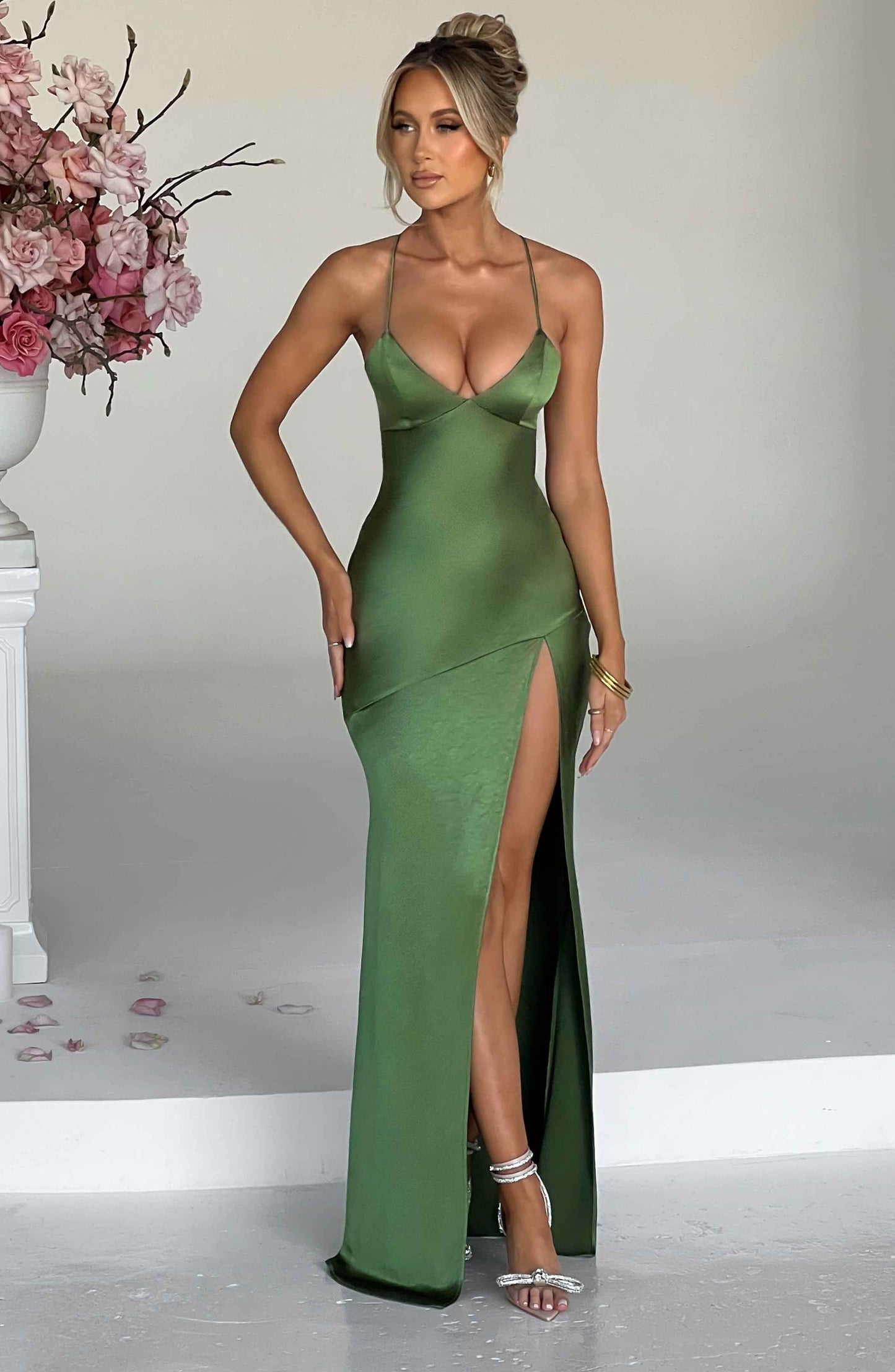 Abito Maxi Isobel - Design Esclusivo in Verde