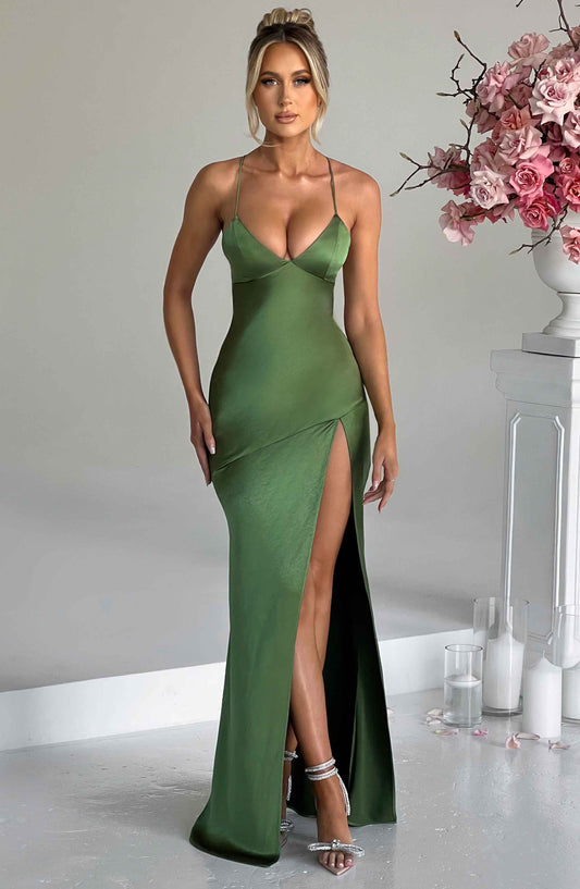 Abito Maxi Isobel - Design Esclusivo in Verde