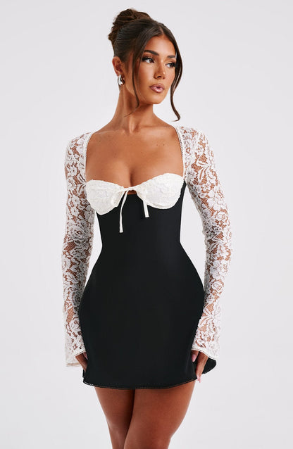 Abito Mini Jacinta Nero/Bianco