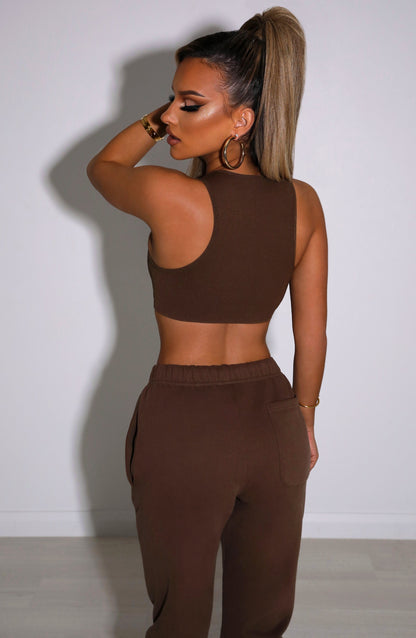Top Crop di Lusso Cioccolato