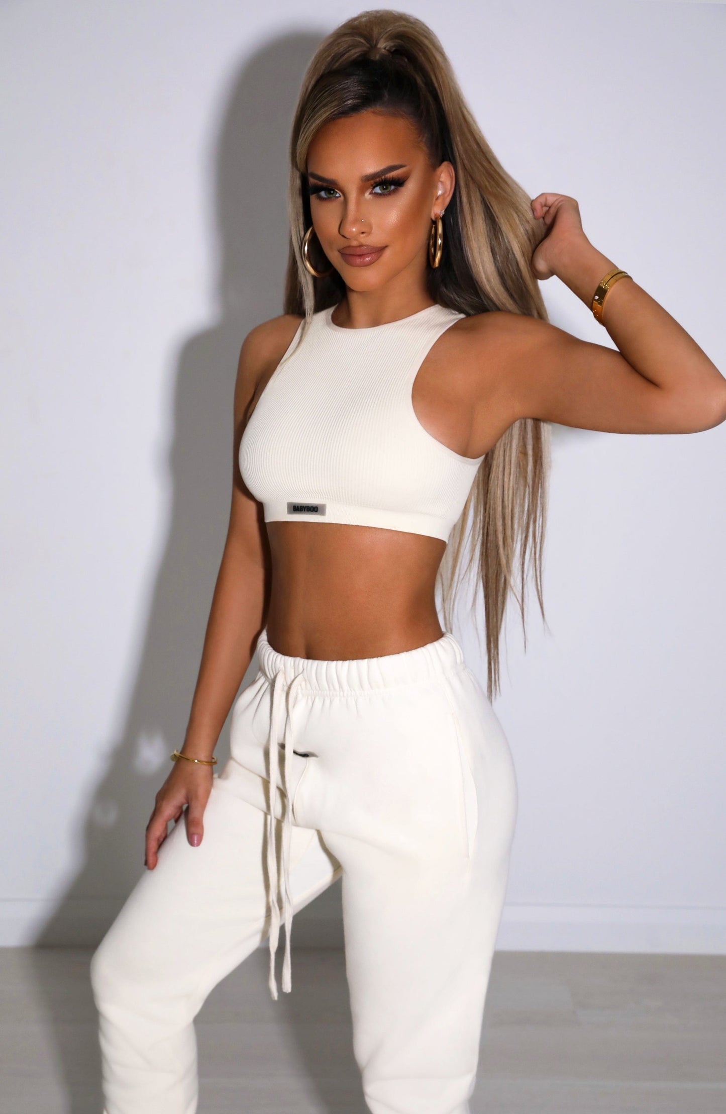 Top Crop Luxe in Crema