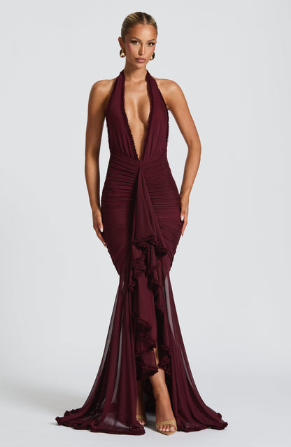 Abito Maxi Janessa - Cherry Lacquer